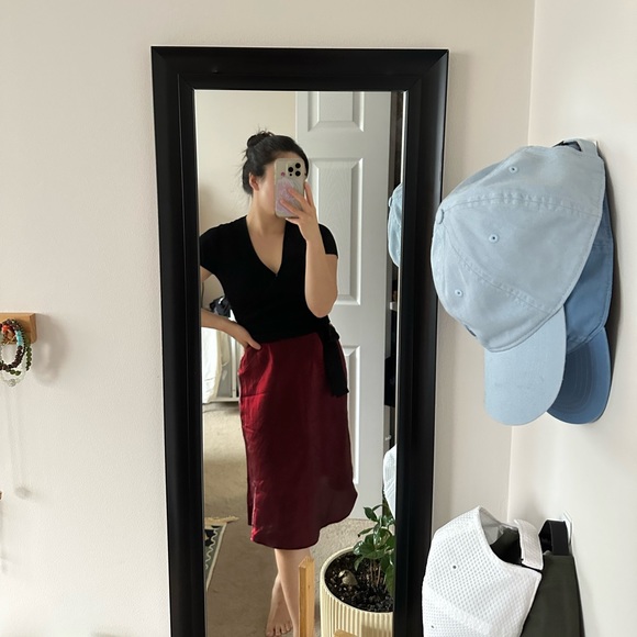 Vintage garage satin effect flare midi skirt - Picture 5 of 8